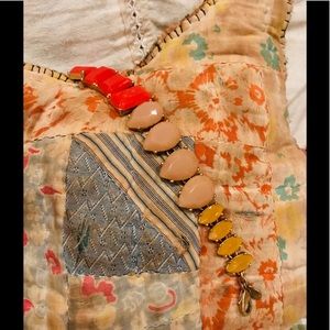 J. Crew | Colored Stone & Brushed Gold Bracelet